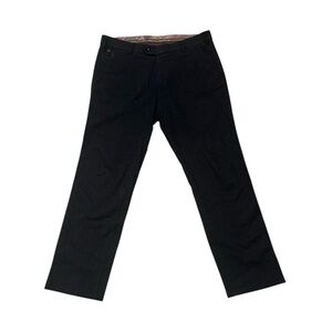 Meyer W35 L28 Bonn Modern Fit Trousers Pants Black Wool Look Cotton 2-5585